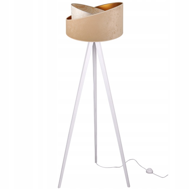 Állványlámpa, LightHome, fa, fehér/bézs, 150 cm, WERONA 2407/BL/TDB