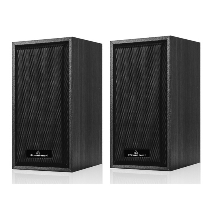 Високоговорители 2.0 PowerTech Premium sound, 2 x 3W, 3,5 mm щепсел, черен