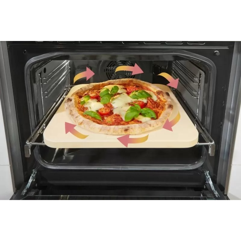 Aragaz vitroceramica, Gorenje, GECS6C70WC, 71 l, 11 functii, Alb