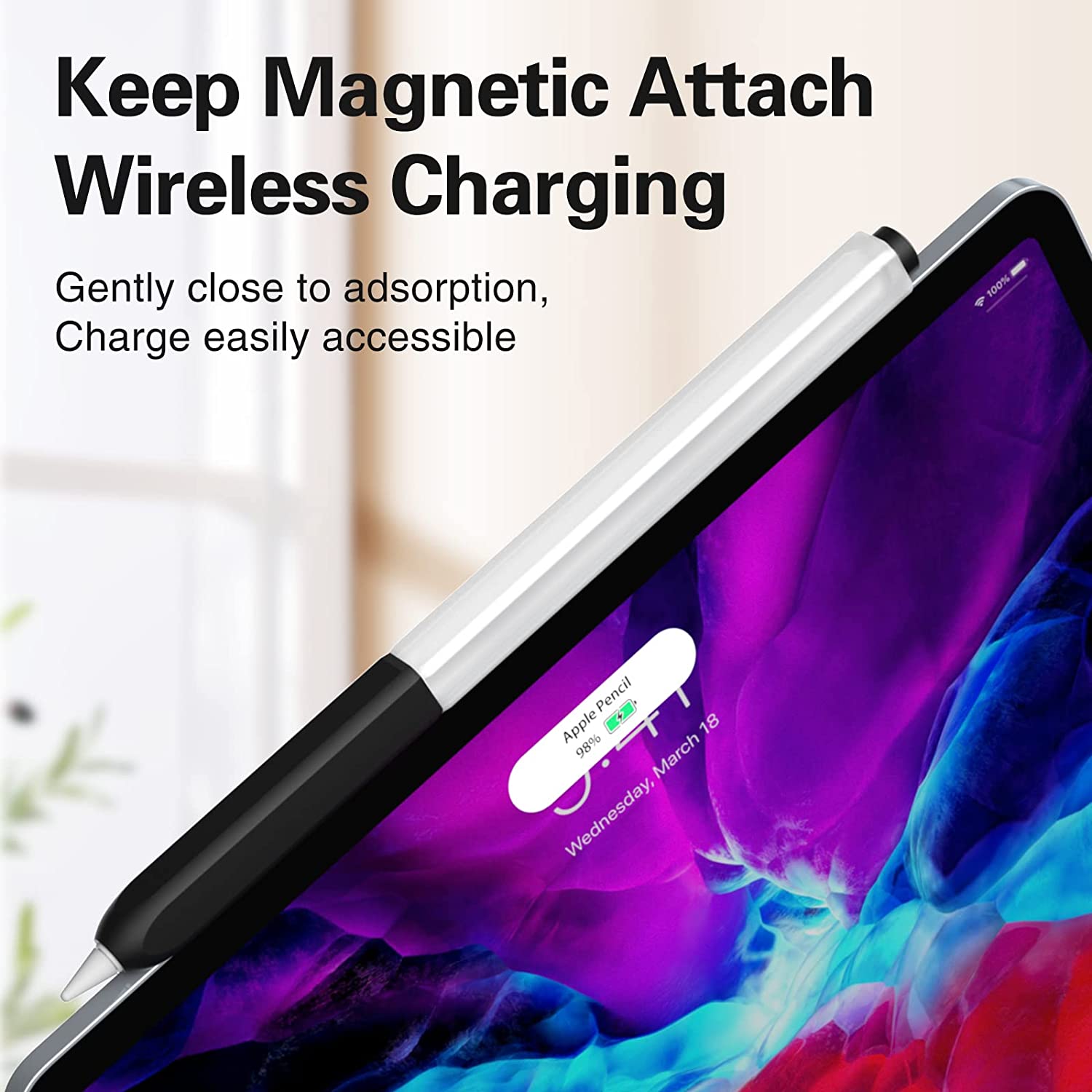 Кейс, За Apple Pen 2 Gen, Силикон, Черен/Бял - eMAG.bg