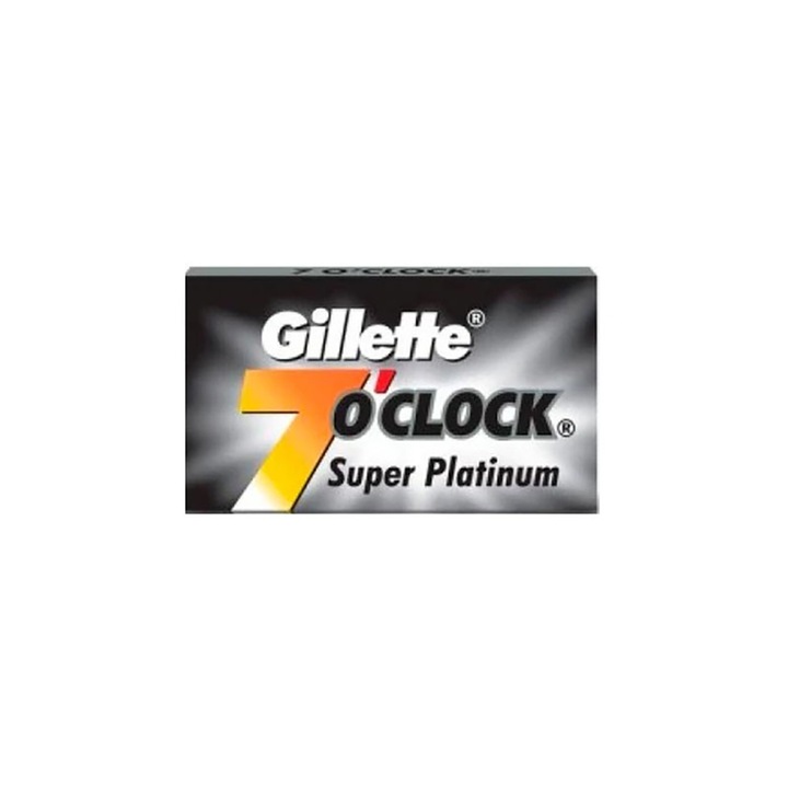 Lame de ras Gillette 7 o'clock Super Platinum, 5 bucati