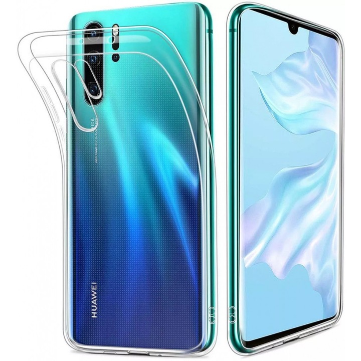 Huawei P30 Pro съвместим силиконов гръб, тънък, прозрачен, 1 мм