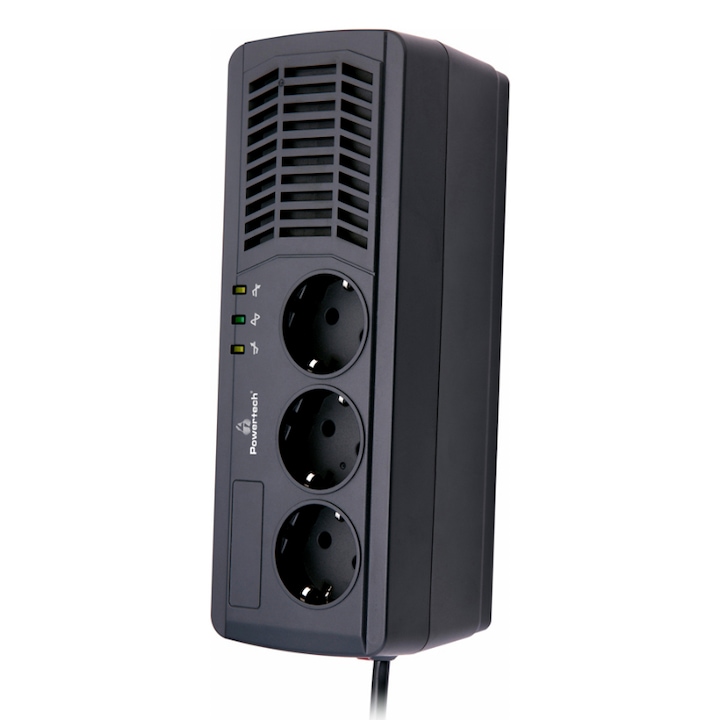 Stabilizator de curent, PowerTech, PT-AVR1000I, 1000VA/500W