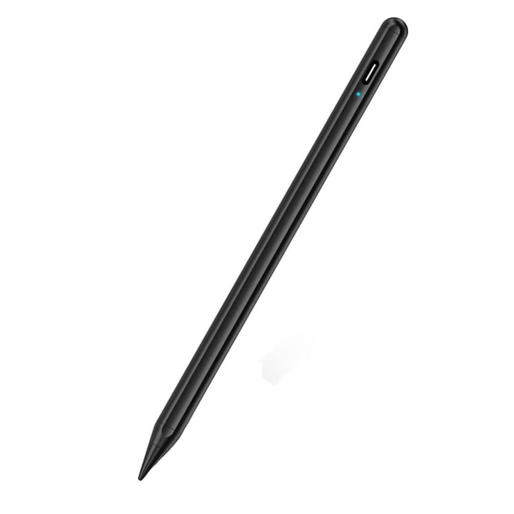 Стилус Touch Pen, Sigloo, Professional, за таблети и телефони с Android, 3pro, 2 писалки против надраскване, функция за отхвърляне на дланта, натиск при накланяне, без забавяне, магнитен, USB-C, черен цвят