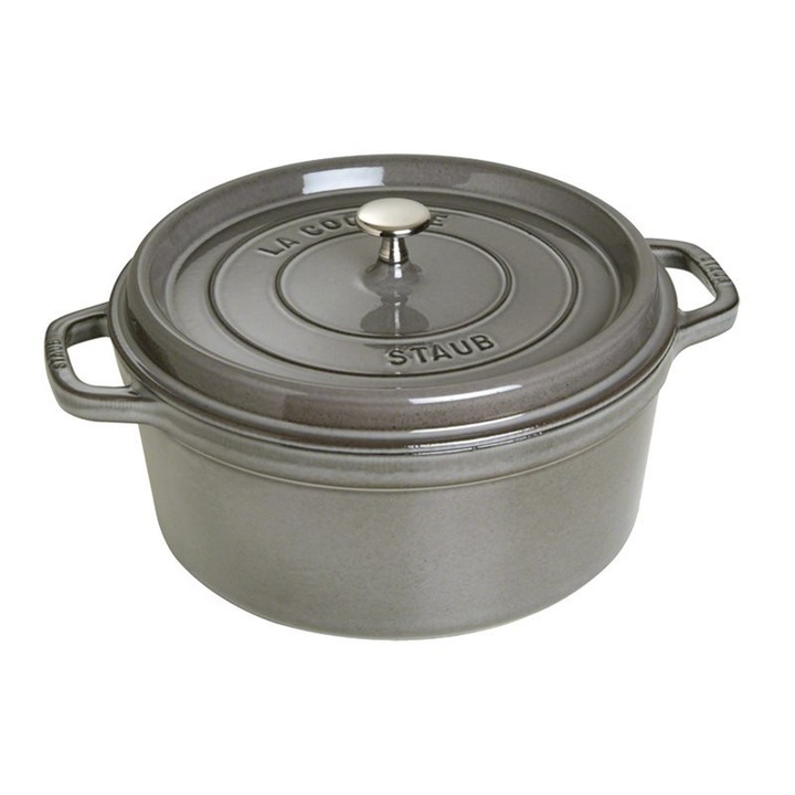 Staub - 28 cm / 6.75 literes Graphite Grey - Cocotte öntöttvas fazék