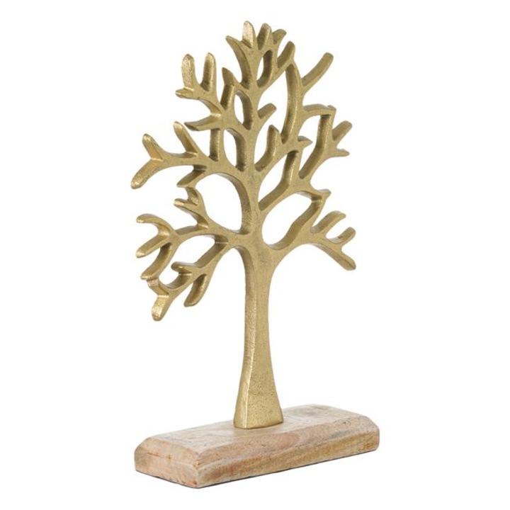 Decoratiune metal - Copacul vietii, Golden bronze, 16 x 5 x 26 cm