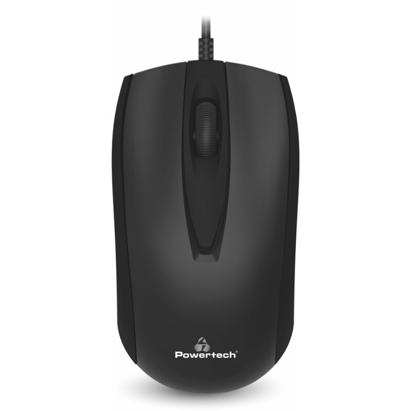 Mouse cu fir PowerTech, Optic, 1000 dpi, Negru - eMAG.ro