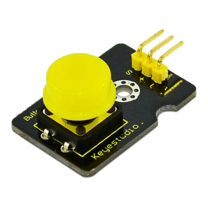 Buton digital KS0029, Keyestudio, 3.3/5 V, Compatibil cu Arduino