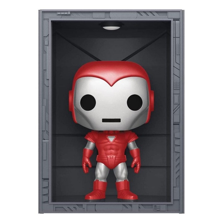 Figurina Marvel POP! Deluxe Vinyl Hall of Armor Iron Man Model 8 Silver Centurion PX Exclusive 9 cm