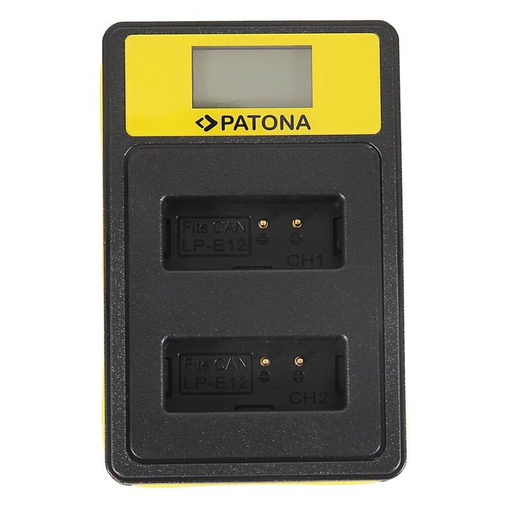 Incarcator Smart Patona USB Dual LCD LP-E12 compatibil Canon EOS M - 141652