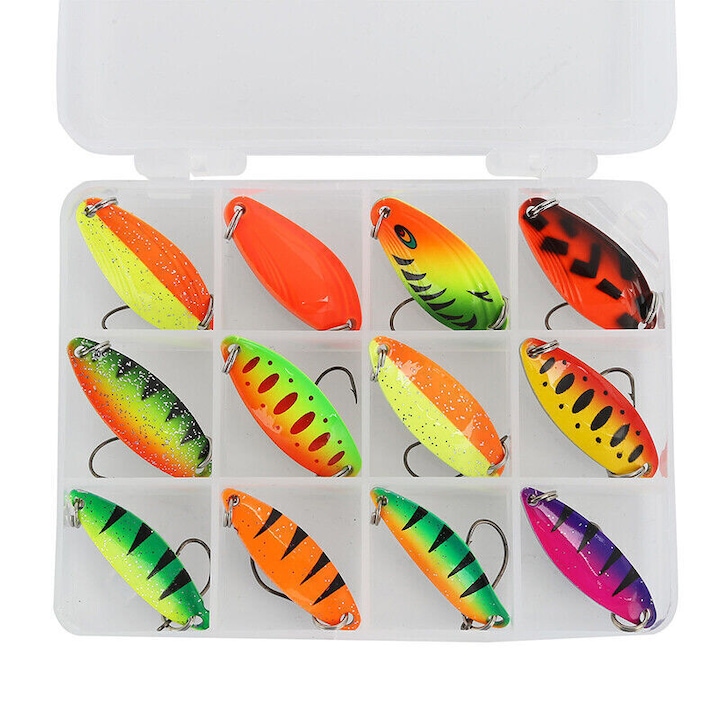 Комплект Fishingbox от 12 примамки за риболов на пъстърва