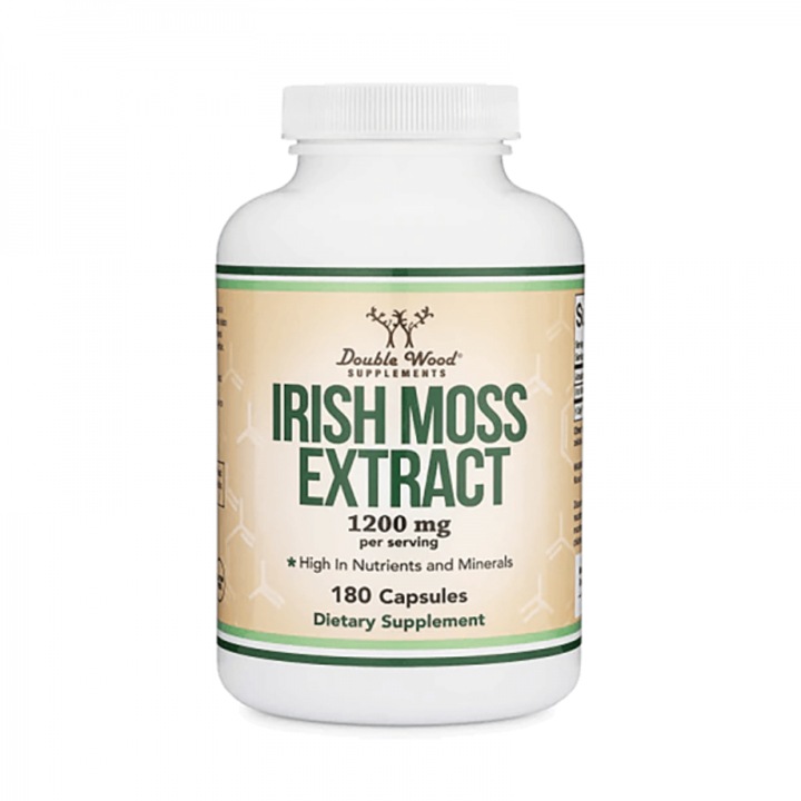 Хранителна добавка Double Wood, Irish sea moss, Червени водорасли, 180 капсули