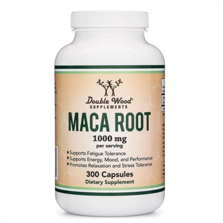 Хранителна добавка Double Wood, Maca Root - Корен от мака, 300 капсули