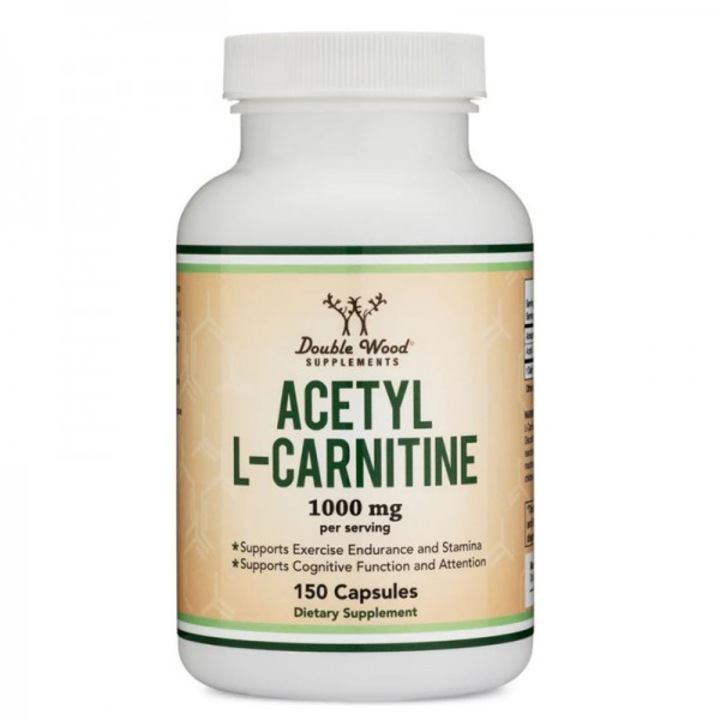 Хранителна добавка Double Wood, Acetyl L-Carnitine 1000 mg, Ацетил Л-Карнитин 1000 mg