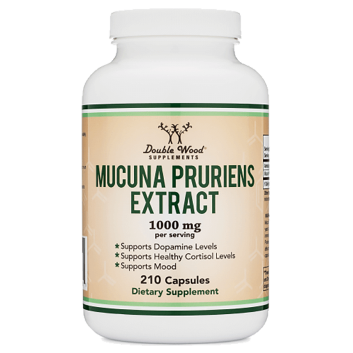 Хранителна добавка Double Wood, Mucuna pruriens extract, Екстракт от мукуна, 210 капсули