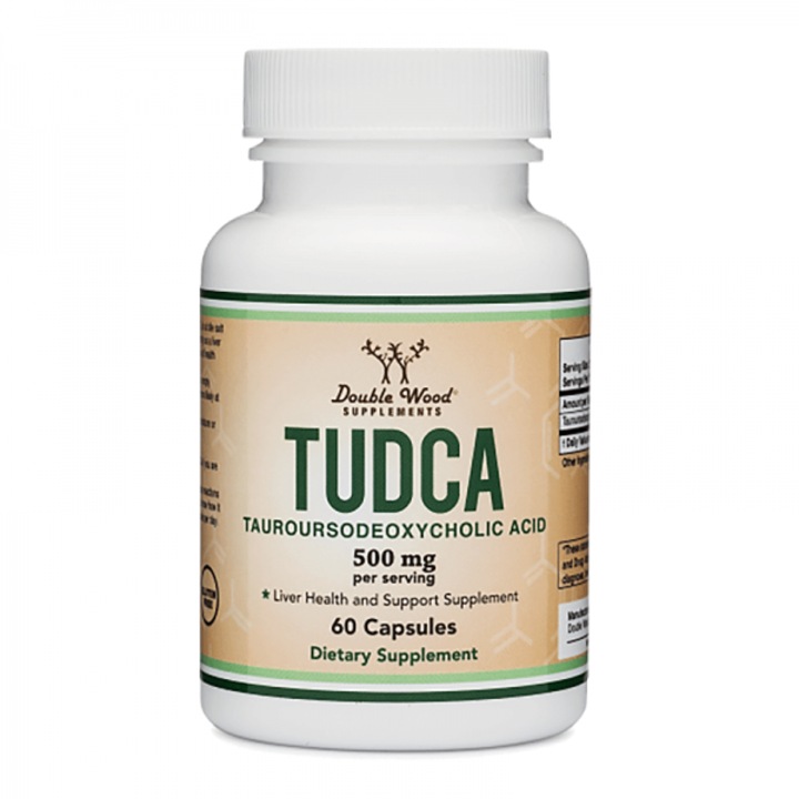 Хранителна добавка Double Wood, TUDCA, Tauroursodeoxycholic acid, Тауроурсодезоксихолова киселина, 500 mg, 60 капсули