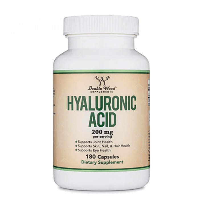 Хранителна добавка Double Wood, Hyaluronic acid, Хиалуронова киселина, 180 капсули