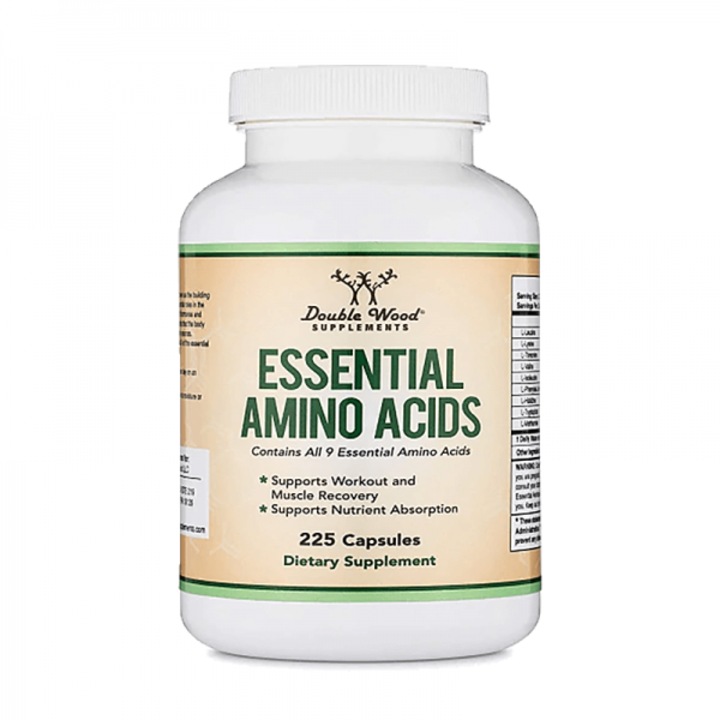 Хранителна добавка Double Wood, Essential amino acids, Есенциални аминокиселини, 225 капсули