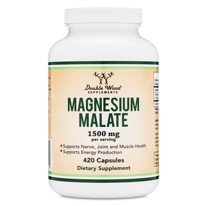 Хранителна добавка Double Wood, Magnesium malate, Магнезий малат, 420 капсули