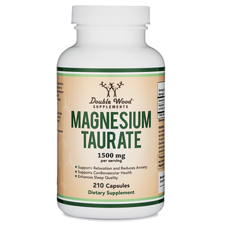 Хранителна добавка Double Wood, Magnesium taurate, Магнезий таурат, 210 капсули