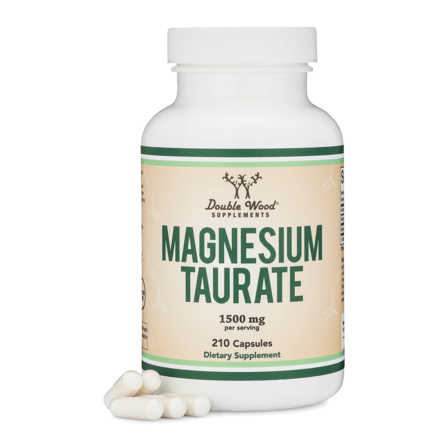 Magnesium Taurate, 210 capsules, Taurat de magneziu, Double Wood eMAG.ro