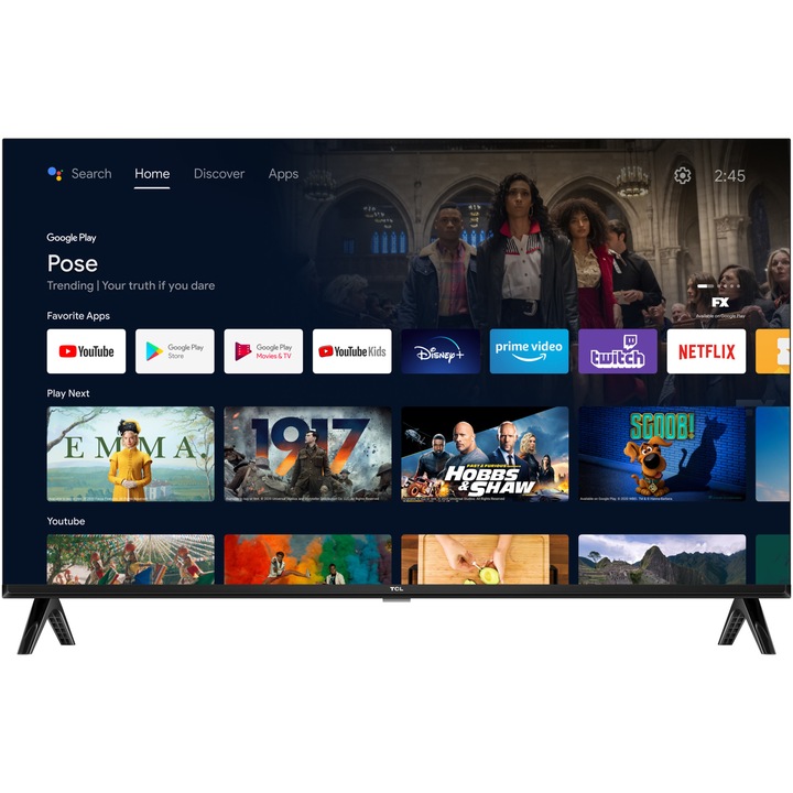 Televizor TCL LED 32S5400A, 80 cm, Smart Android TV, HD Ready, Clasa F