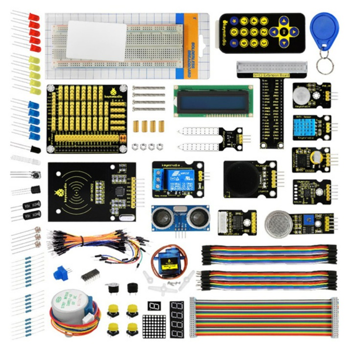 Стартов комплект Raspberry Pi KS0221, Keyestudio, със светодиод/сензори