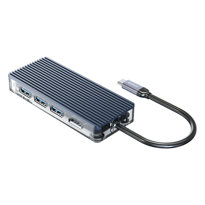 Orico Hub, HDMI / 3 x USB / SD и TF, син