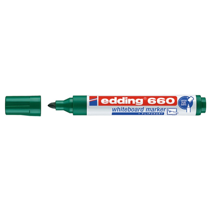 Маркер за бяла дъска EDDING 660, MP, Презареждаем, Зелен