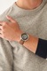 Fossil, Ceas automatic cu o curea de piele, Maro camel