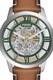Fossil, Ceas automatic cu o curea de piele, Maro camel