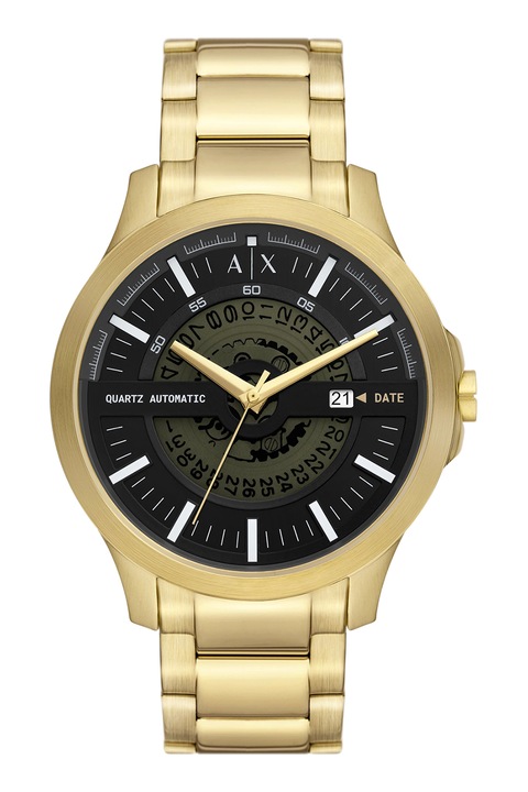 ARMANI EXCHANGE, Автоматичен часовник от неръждаема стомана, Златист