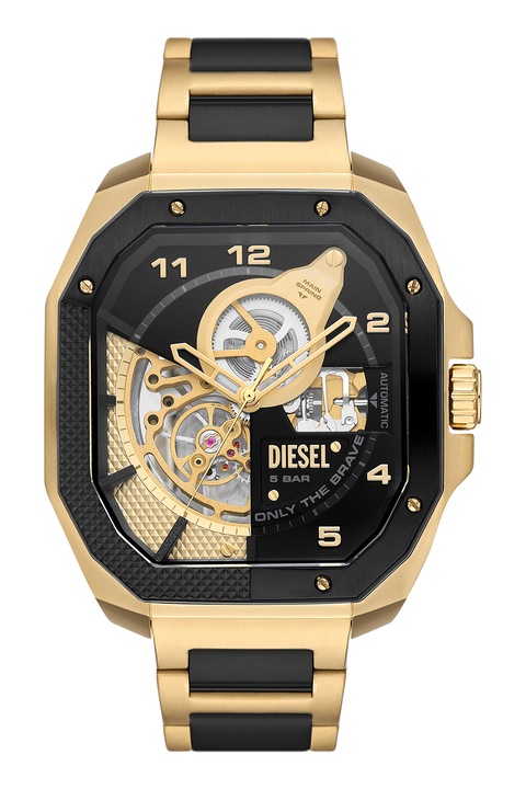 Diesel, Автоматичен часовник от неръждаема стомана, Златист, Черен