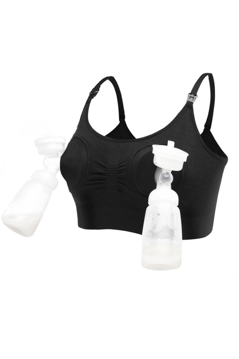 Bufnitel 2 az 1-ben melltartó szoptatáshoz és mellszívó támogatáshoz, XL, fekete