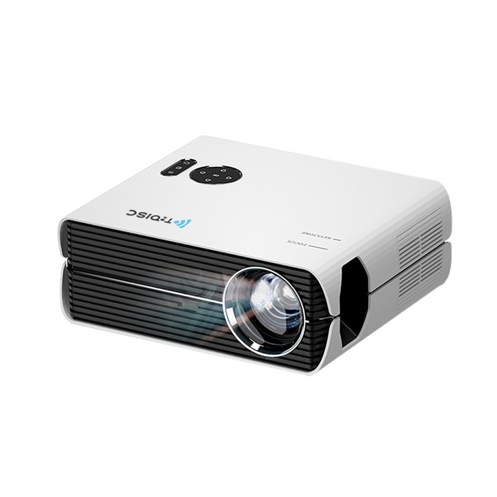 Видео проектор TROISC GAMMA, 10000 лумена, WIFI, 5G, FULL HD 1080P native, 20000:1, Макс. 300 инча, Screen Mirroring, Съвместим смартфон таблет