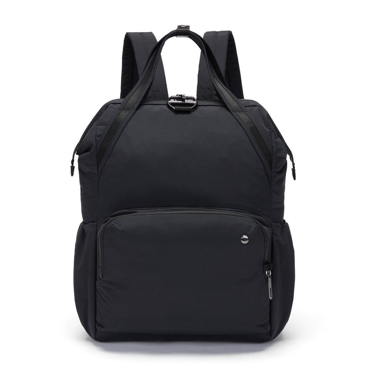 Rucsac antifurt Pacsafe Citysafe CX 17L, din nailon, de culoare neagra, pentru laptop de 13 inch, 39x28x16 cm. Ideal pentru calatorii si oras, cu tehnologie avansata antifurt
