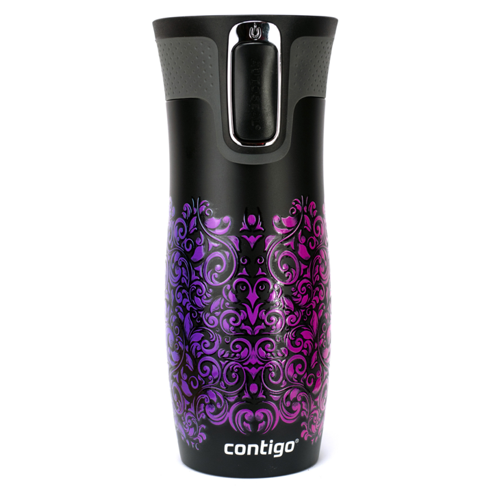 Termikus bögre, Contigo, 470 ml, fekete/lila