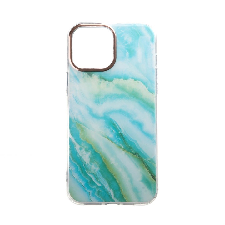 Capac Protectie Spate Colectia Fashion Compatibil Cu iPhone 13 Pro Max - Blue Waves