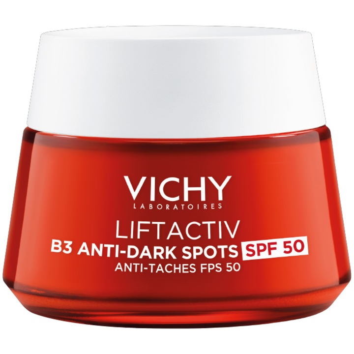 Crema de zi antirid B3 Vichy LIFTACTIV Specialist pentru corectarea tenului cu pete pigmentare, cu niacinamida si SPF 50, 50 ml