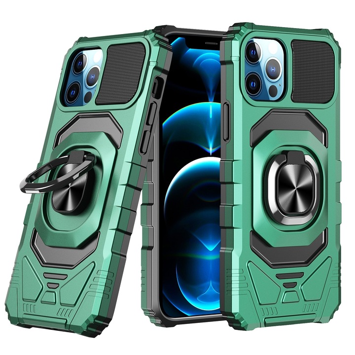 Capac Protectie Spate Colectia Shock Compatibil Cu iPhone 11 Pro Max - Verde