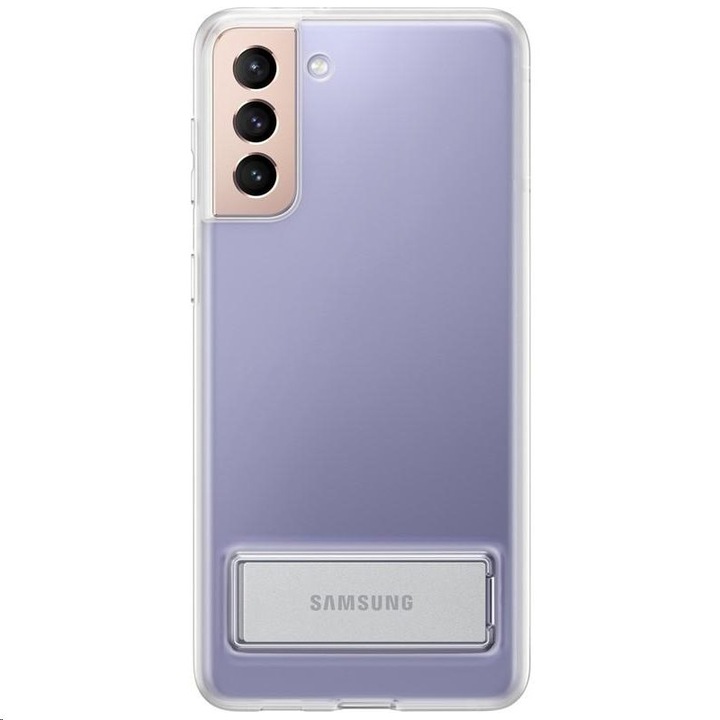 Гръб Samsung за Galaxy S21 Plus, Clear Standing Cover, Прозрачен, EF-JG996CTE