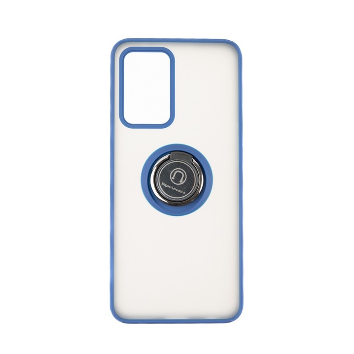 Capac Protectie Spate Colectia Soft Shape With Ring Compatibil Cu Oppo Reno 7 5G - Albastru