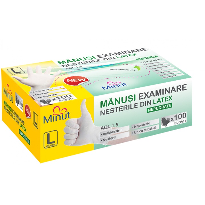 Manusi examinare nepudrate Minut, marimea S