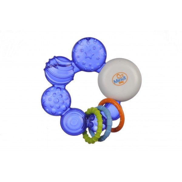 Inel dentitie Minut Baby cu apa, indigo