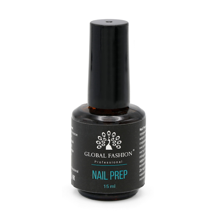 Nail Prep обезмаслител за нокти, Global Fashion, 15 ml, прозрачен