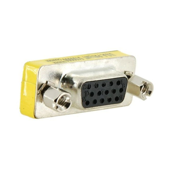 Адаптер, PowerTech, VGA 15, Жълт