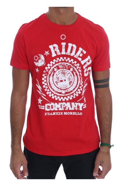 Férfi póló, Frankie Morello, pamut, piros, M