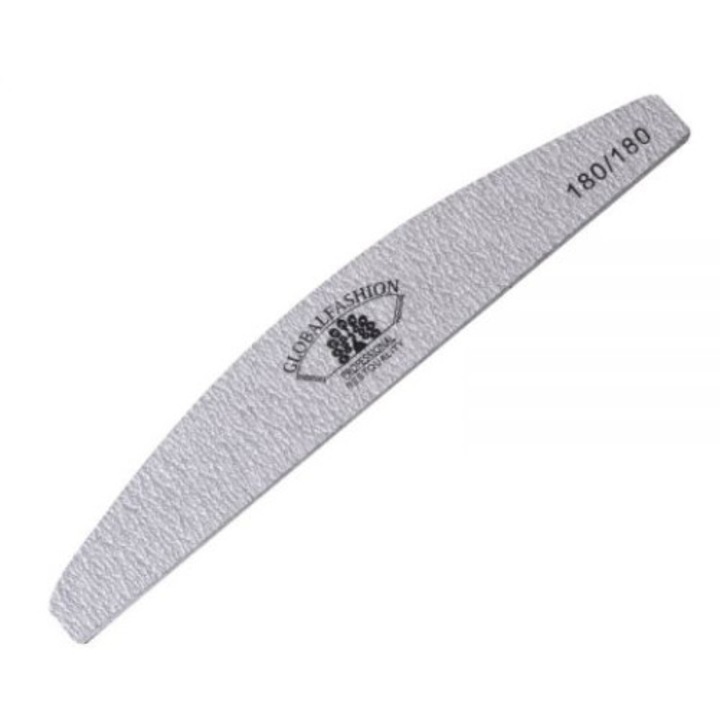 Pila pentru unghii, Global Fashion, semiluna, granulatie 180/180
