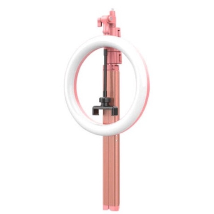 Selfie Ring Light LED roz Ulanzi cu stativ si telecomanda