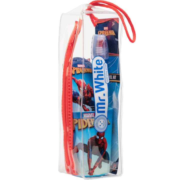 Комплект за устна хигиена SPIDERMAN, За деца, С чанта